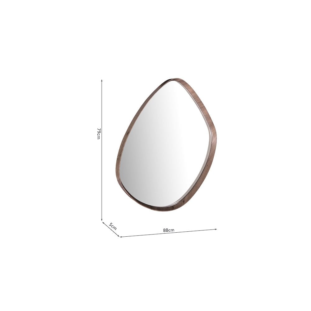 002ZUN001 Zuna Mirror Brown Pine Veneer 79 X 88cm