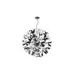 SWA1222-01 Swash 12 Light Pendant Black With Black & Aluminium Ribbons