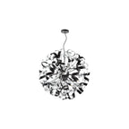 SWA1222-01 Swash 12 Light Pendant Black With Black & Aluminium Ribbons