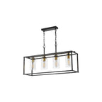 ABE8454 Abel 4 Light Bar Pendant Satin Black and Glass