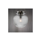 ABR5208 Abrielle Flush Polished Nickel and Ribbed Glass