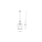 ALE8650 Aled Pendant Polished Chrome and Glass