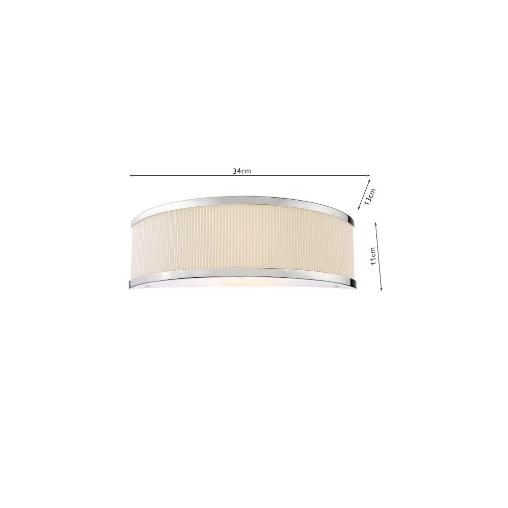 ALV0733 Alvaro Wall Light Polished Chrome With Ivory Shade