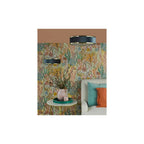 ALV5223 Alvaro 3 Light Flush Brushed Brass With Blue shade