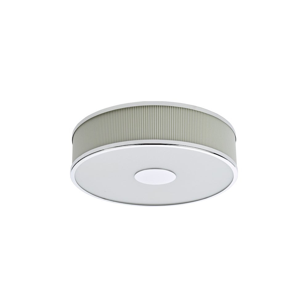 ALV5233 Alvaro 3 Light Flush Polished Chrome With Ivory shade