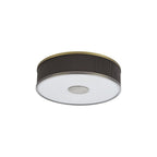 ALV5239 Alvaro 3 Light Flush Antique Bronze With Brown Shade
