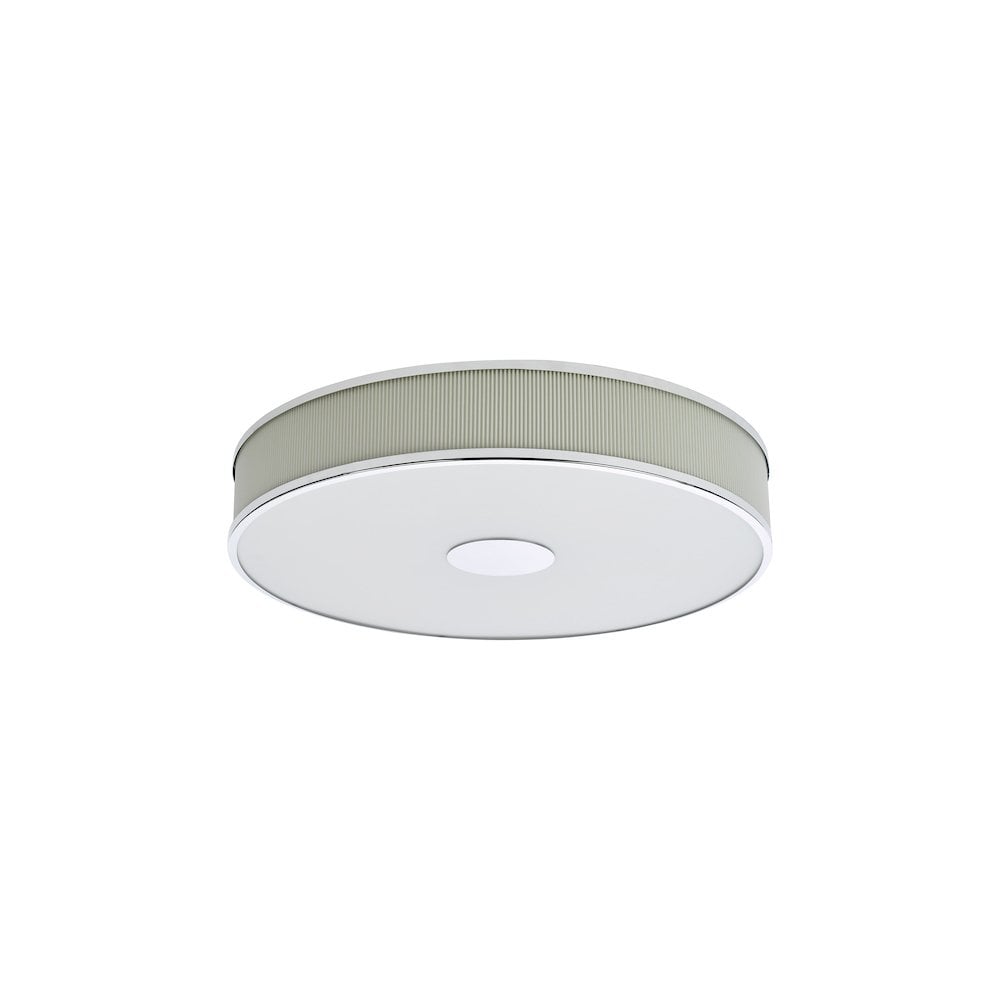 ALV6433 Alvaro 6 Light Flush Polished Chrome With Ivory shade