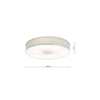 ALV6433 Alvaro 6 Light Flush Polished Chrome With Ivory shade