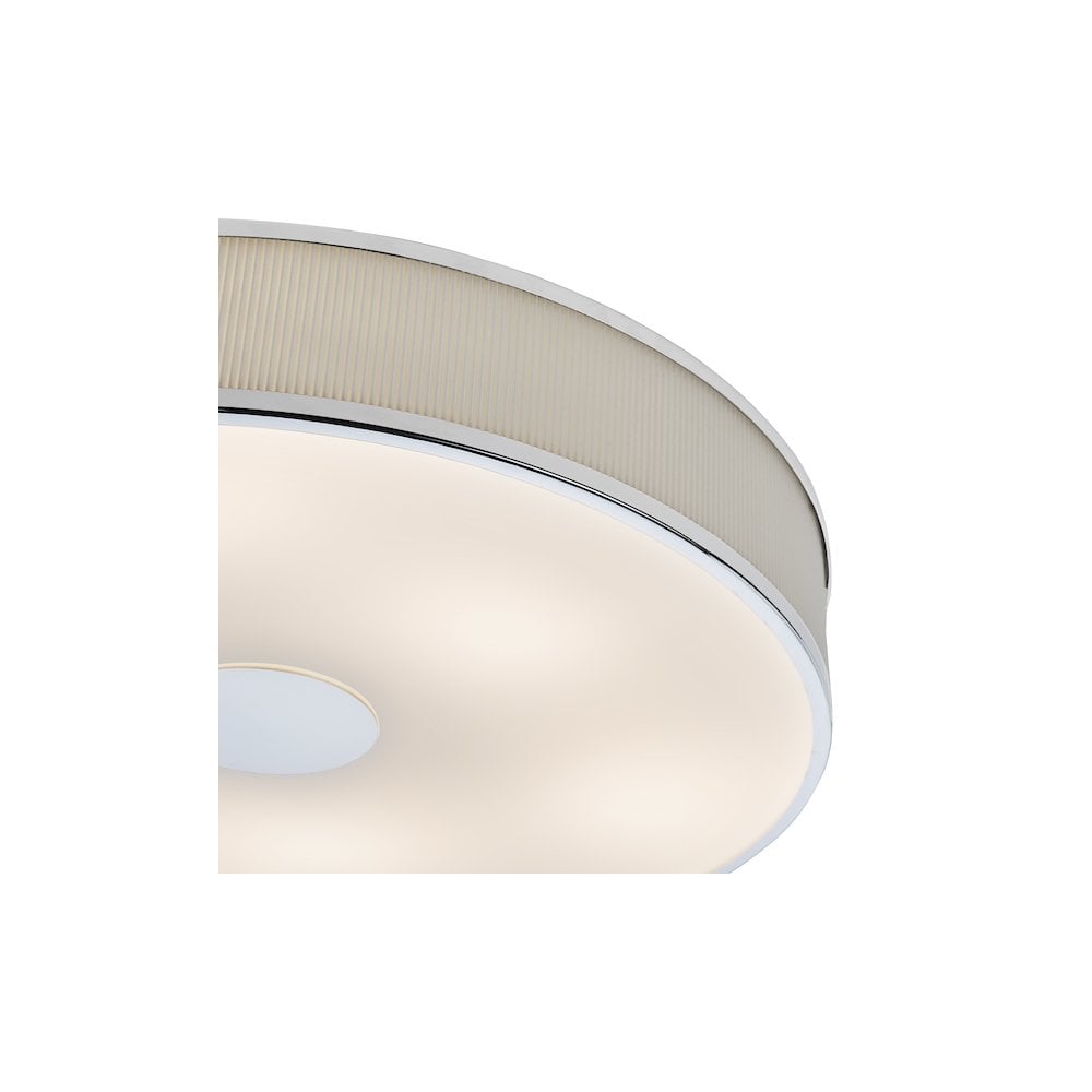 ALV6433 Alvaro 6 Light Flush Polished Chrome With Ivory shade