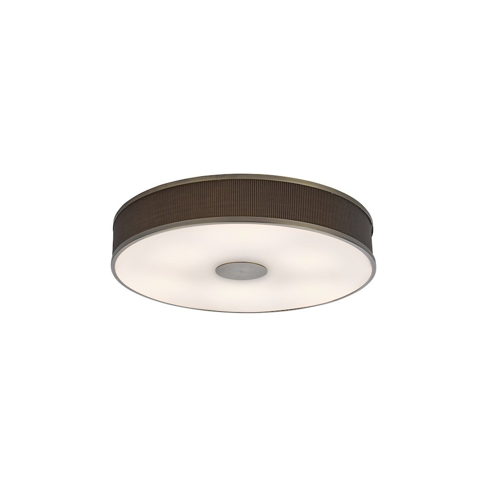 ALV6439 Alvaro 6 Light Flush Antique Bronze With Brown Shade