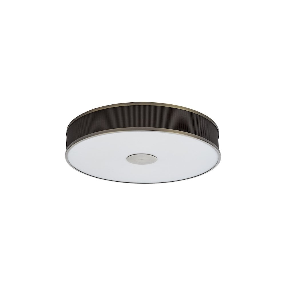 ALV6439 Alvaro 6 Light Flush Antique Bronze With Brown Shade