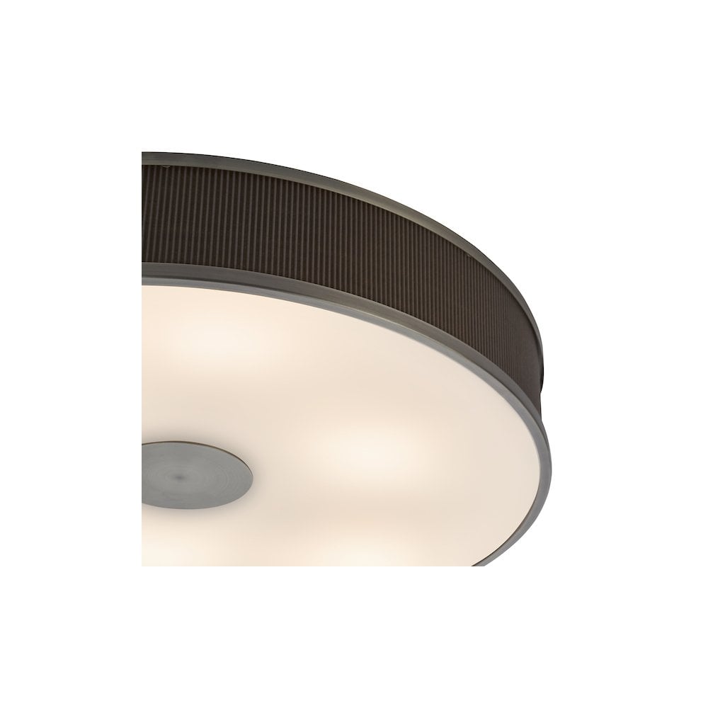 ALV6439 Alvaro 6 Light Flush Antique Bronze With Brown Shade