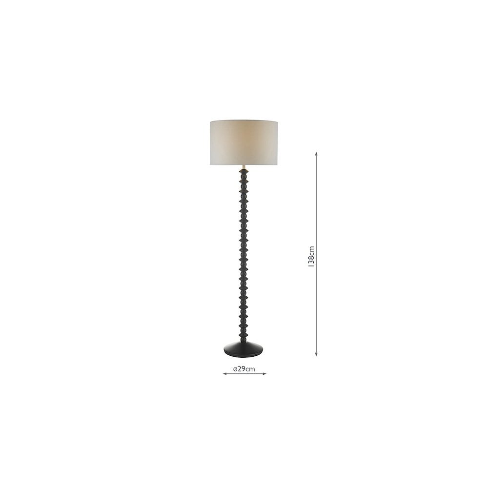 AZA4922-PYR182 Azana Floor Lamp Matt Black With Shade