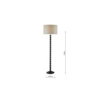 AZA4922-PYR182 Azana Floor Lamp Matt Black With Shade