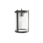 BIA0122 Bianka Pendant Matt Black and Ribbed Glass