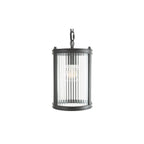 BIA0122 Bianka Pendant Matt Black and Ribbed Glass