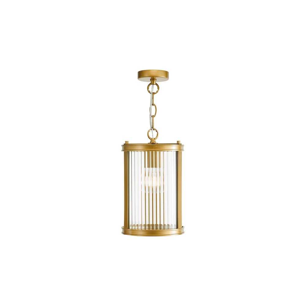 BIA0163 Bianka Pendant Bronze and Ribbed Glass