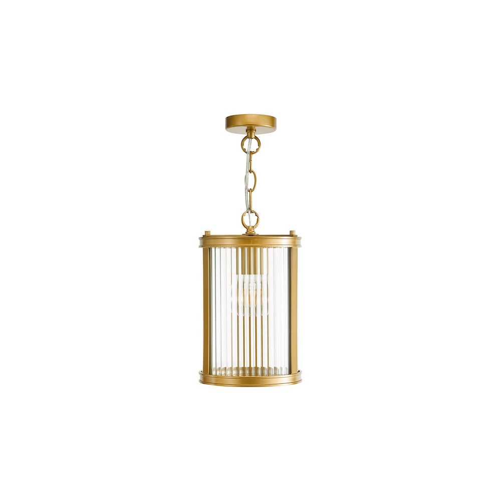 BIA0163 Bianka Pendant Bronze and Ribbed Glass