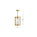 BIA0163 Bianka Pendant Bronze and Ribbed Glass