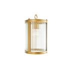 BIA0163 Bianka Pendant Bronze and Ribbed Glass