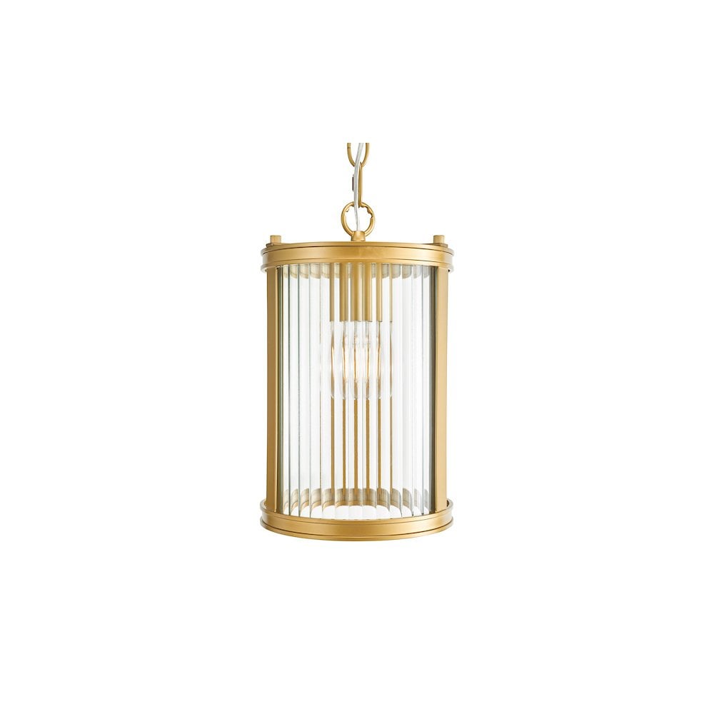 BIA0163 Bianka Pendant Bronze and Ribbed Glass