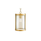 BIA0163 Bianka Pendant Bronze and Ribbed Glass