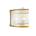 BIA0363 Bianka 3 Light Pendant Bronze and Ribbed Glass (S)