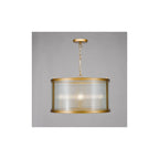 BIA0363 Bianka 3 Light Pendant Bronze and Ribbed Glass (S)