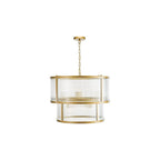 BIA0663 Bianka 6 Light Pendant Bronze and Ribbed Glass