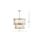BIA0663 Bianka 6 Light Pendant Bronze and Ribbed Glass