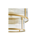 BIA0663 Bianka 6 Light Pendant Bronze and Ribbed Glass