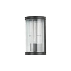 BIA0722 Bianka Wall Light Matt Black and Ribbed Glass