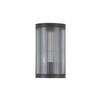 BIA0722 Bianka Wall Light Matt Black and Ribbed Glass
