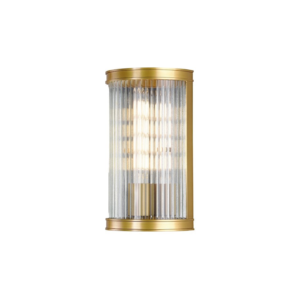 BIA0763 Bianka Wall Light Bronze and Ribbed Glass