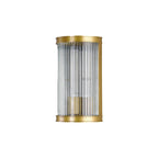 BIA0763 Bianka Wall Light Bronze and Ribbed Glass