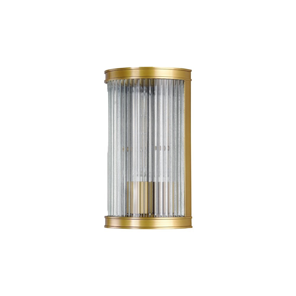 BIA0763 Bianka Wall Light Bronze and Ribbed Glass