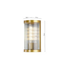 BIA0763 Bianka Wall Light Bronze and Ribbed Glass