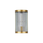 BIA0763 Bianka Wall Light Bronze and Ribbed Glass