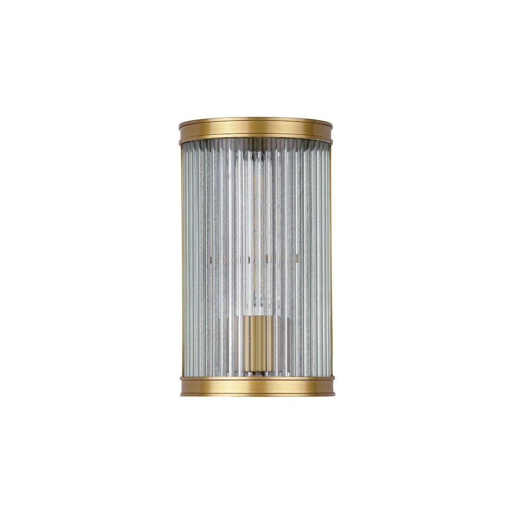 BIA0763 Bianka Wall Light Bronze and Ribbed Glass