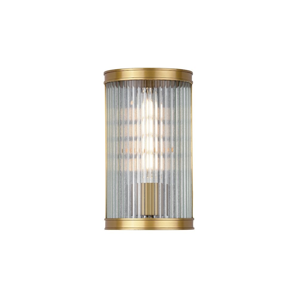 BIA0763 Bianka Wall Light Bronze and Ribbed Glass