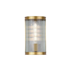 BIA0763 Bianka Wall Light Bronze and Ribbed Glass