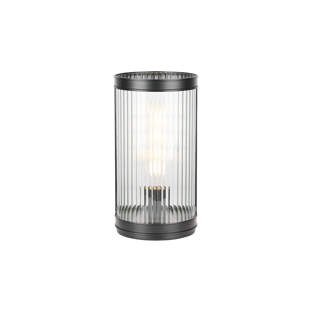 BIA4222 Bianka Table Lamp Matt Black and Ribbed Glass