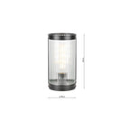 BIA4222 Bianka Table Lamp Matt Black and Ribbed Glass