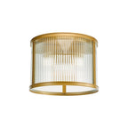 BIA5363 Bianka 3 Light Flush Bronze and Ribbed Glass (S)