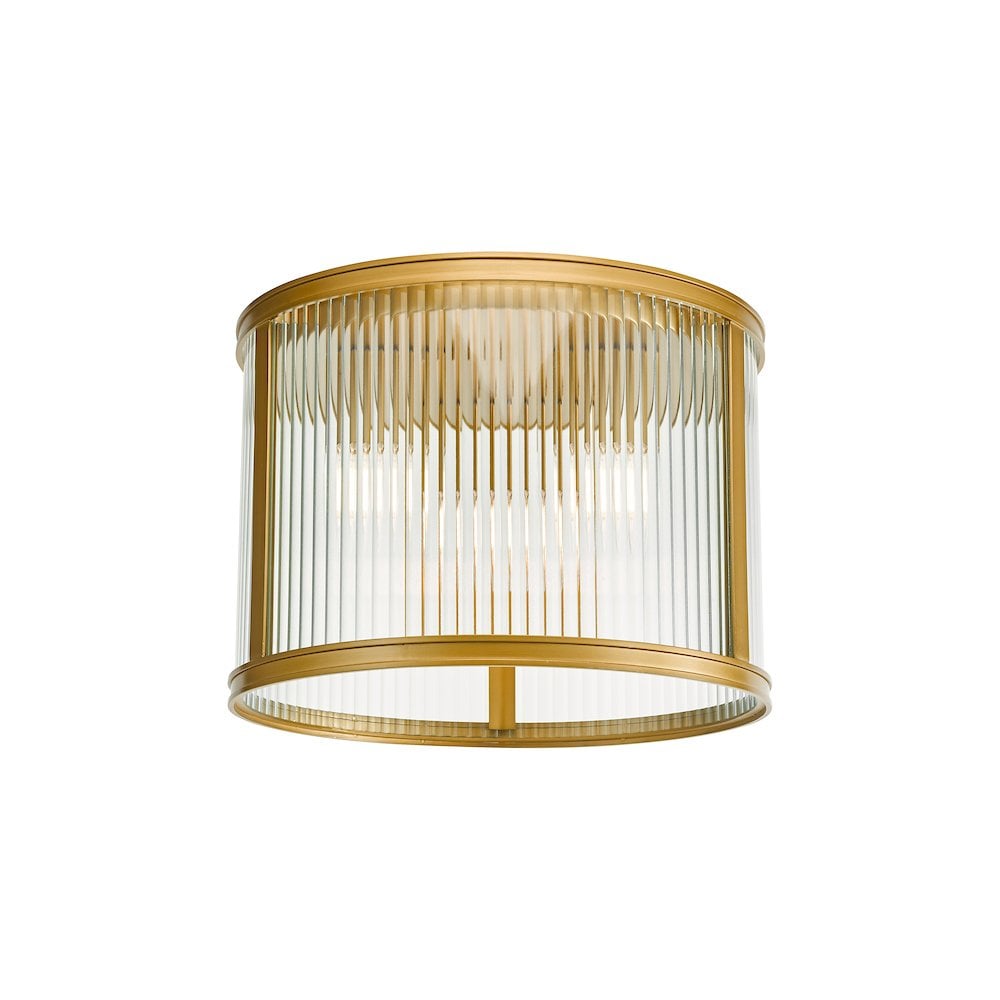 BIA5363 Bianka 3 Light Flush Bronze and Ribbed Glass (S)