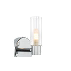 BOL0750 Bolton Bathroom Wall Light Polished Chrome and Ribbed Glass IP44 (S)