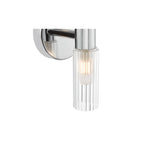 BOL0950 Bolton 2 Light Bathroom Wall Light Polished Chrome and Ribbed Glass IP44