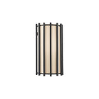 CAG0722 Cagliari Wall Light Matt Black With Ivory Shade