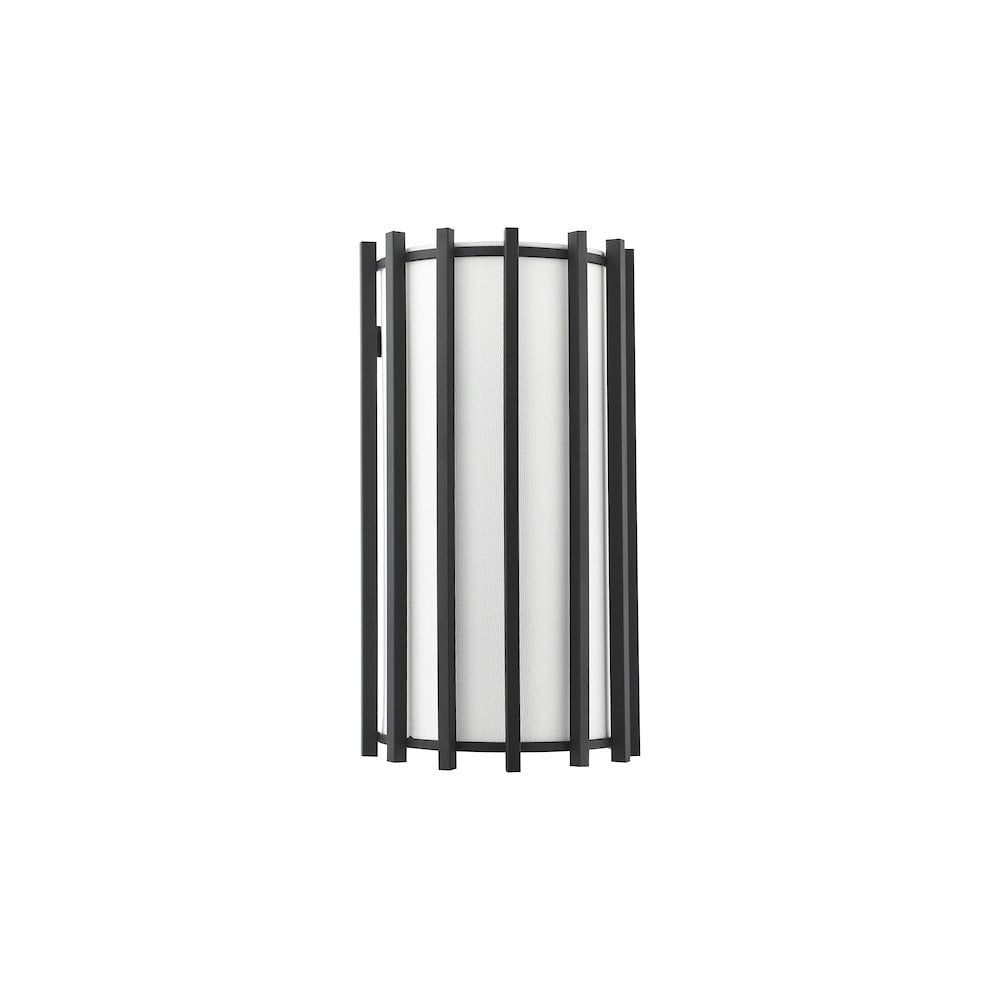 CAG0722 Cagliari Wall Light Matt Black With Ivory Shade