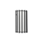 CAG0722 Cagliari Wall Light Matt Black With Ivory Shade